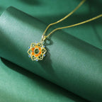 Collier ras-du-cou « Lian Huang » Lotus oriental – Bijoux de style chinois
