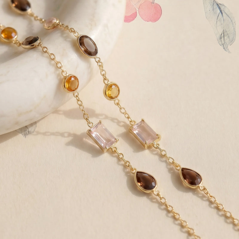 Bracelet triple chance en cristal naturel
