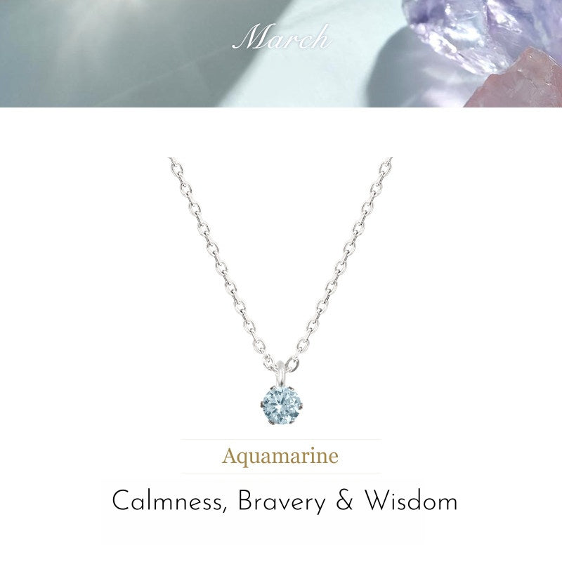 Vintage Fine 12 Birthstone Clavicle Necklace, Ideal Birthday Gift Accessory