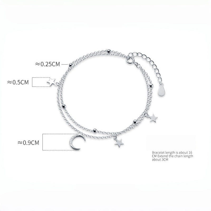Bracelet Lune et Étoile Pacte d'Amour