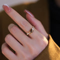 Planet Tiger's Eye Healing Crystal Ring, Wealth & Courage Talisman