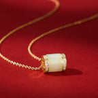 Collier en jade Hetian simple et sûr