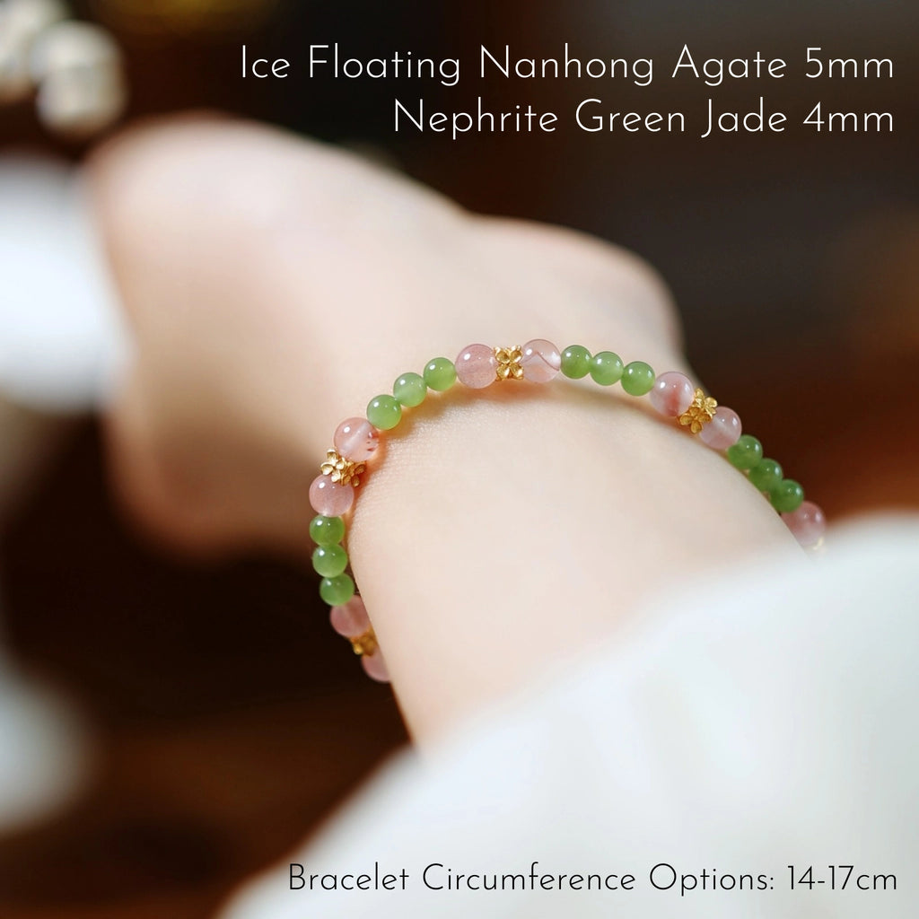 Natural Purple-Pink Jade Stackable Bracelet – Embrace Positive Energy Daily