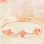 Lucky Four‑Leaf Clover Necklace/Bracelet/Earrings Set - Conveying Romance