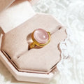 Rose Natural Quartz Ring for Love & Self-Care