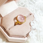Rose Natural Quartz Ring for Love & Self-Care