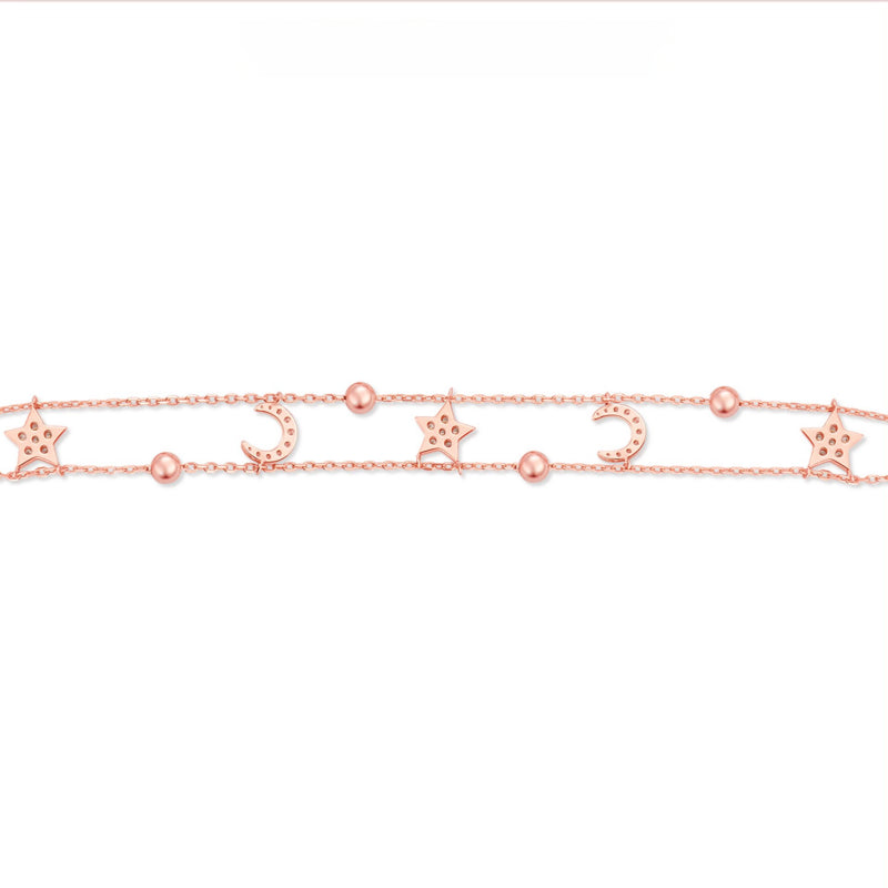 Bracelet Lune et Étoile Pacte d'Amour