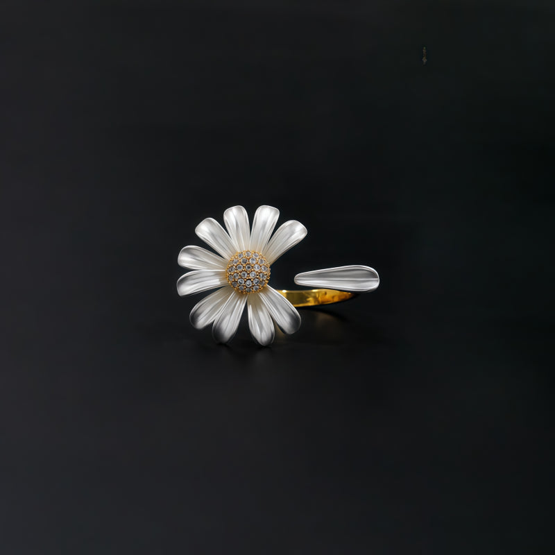 Nouvelle bague ouverte Sunny Daisy - Bague Innocence