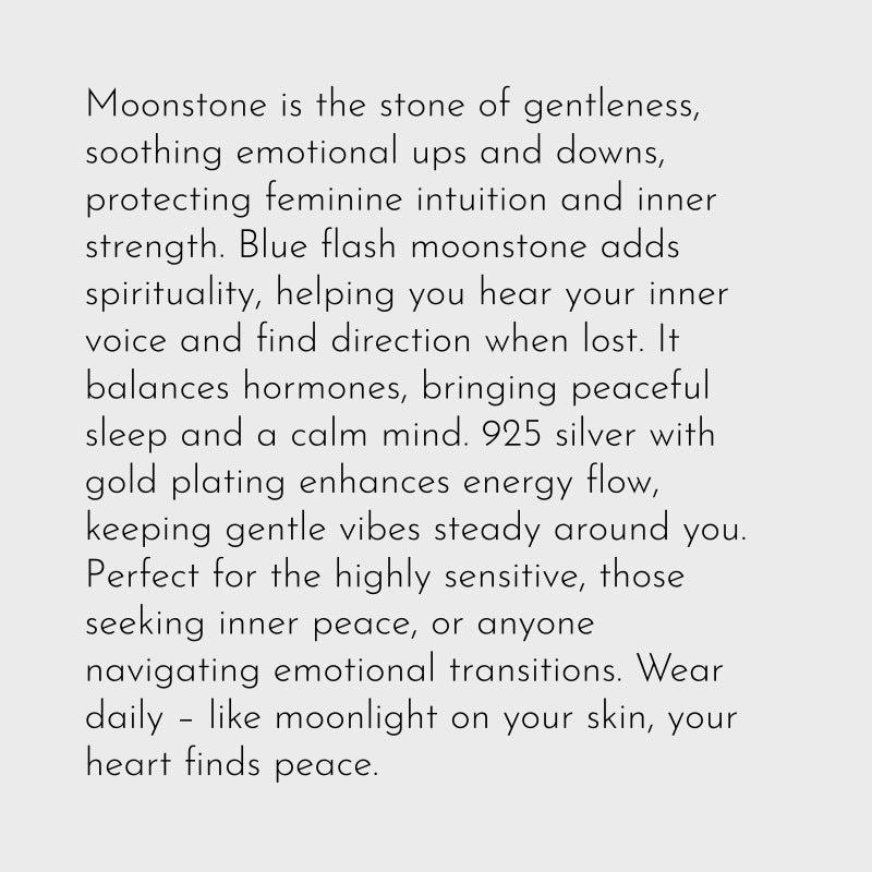 Dreamland Blue Moonstone Ring – Gentle Intuition, Feminine Protection