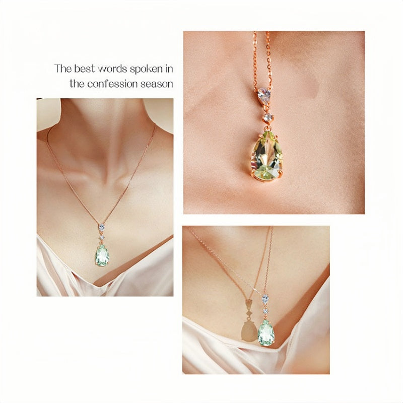 Collier Printanier Rosée de Cristal Naturel