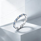 Bague Porte-Bonheur Œil Bleu Contre le Mauvais Œil