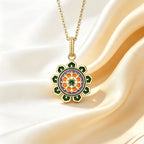 Green Lotus Necklace - Guards Constant Good Fortune