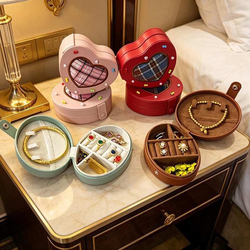 Cake‑Style Heart/Oval Jewelry Box