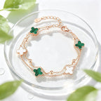 Four-Leaf Clover Bracelet，Four-Leaf Clover Carries Beautiful Wishes