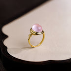 Rose Natural Quartz Ring - Attract Goodness  and Manifest Intentions