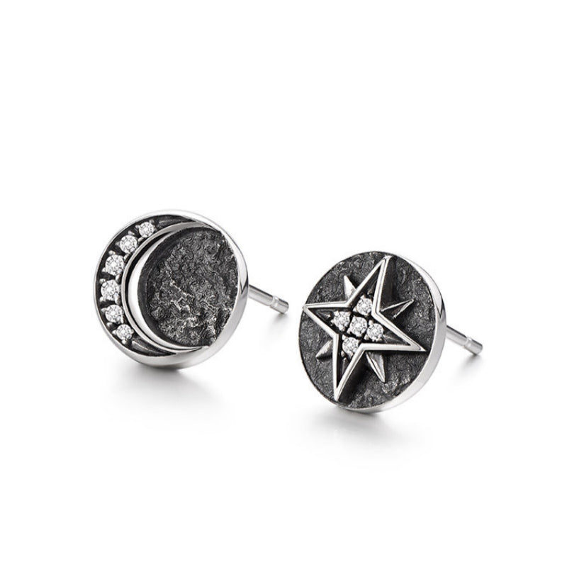 Moon Star Grade 5A CZ S925 Earrings - Boost Your Personal Vibe