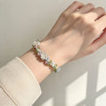 Bracelet tressé floral fait main
