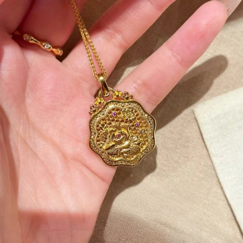 Collier Lotus Cœur pour Bénédictions