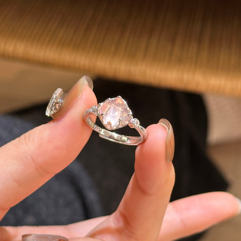 Pink Quartz Radiance Ring - In the Name of Love, Be Gently With You