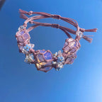 Bracelet tressé floral fait main