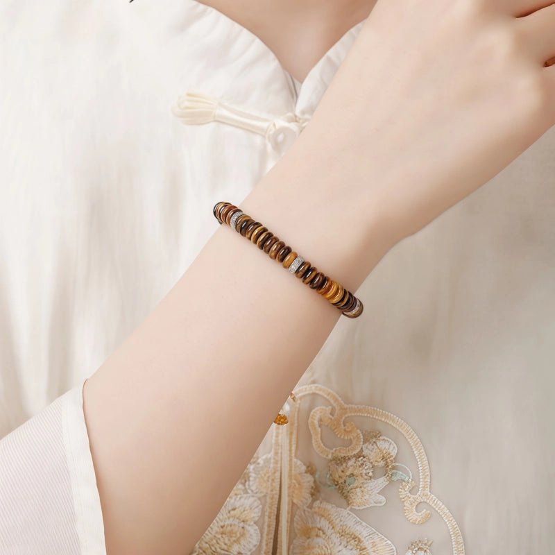 Natural Tiger Eye Stone Bracelet, Lucky Couple Style
