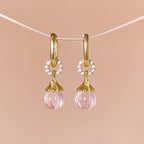 Flacon de parfum en quartz rose et quartz clair – Amour et Clarté