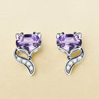Mystic Fox Natural Amethyst Studs - Treat Yourself to A Touch of Grace and Charm