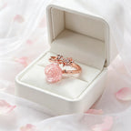 Rose Gold Natural Crystal Love Ring - Embrace Warmth and Luck