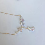Natural Freshwater Baroque Pearl Moon&Star Necklace - Dream Big, Stay Soft