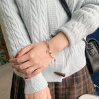 Moon & Star Moonstone Bracelet - Calm Mood, Bring Sweet Luck