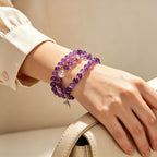 Bracelet « Muguet » en Améthyste naturelle – Sagesse ouverte, Attire les bienfaiteurs