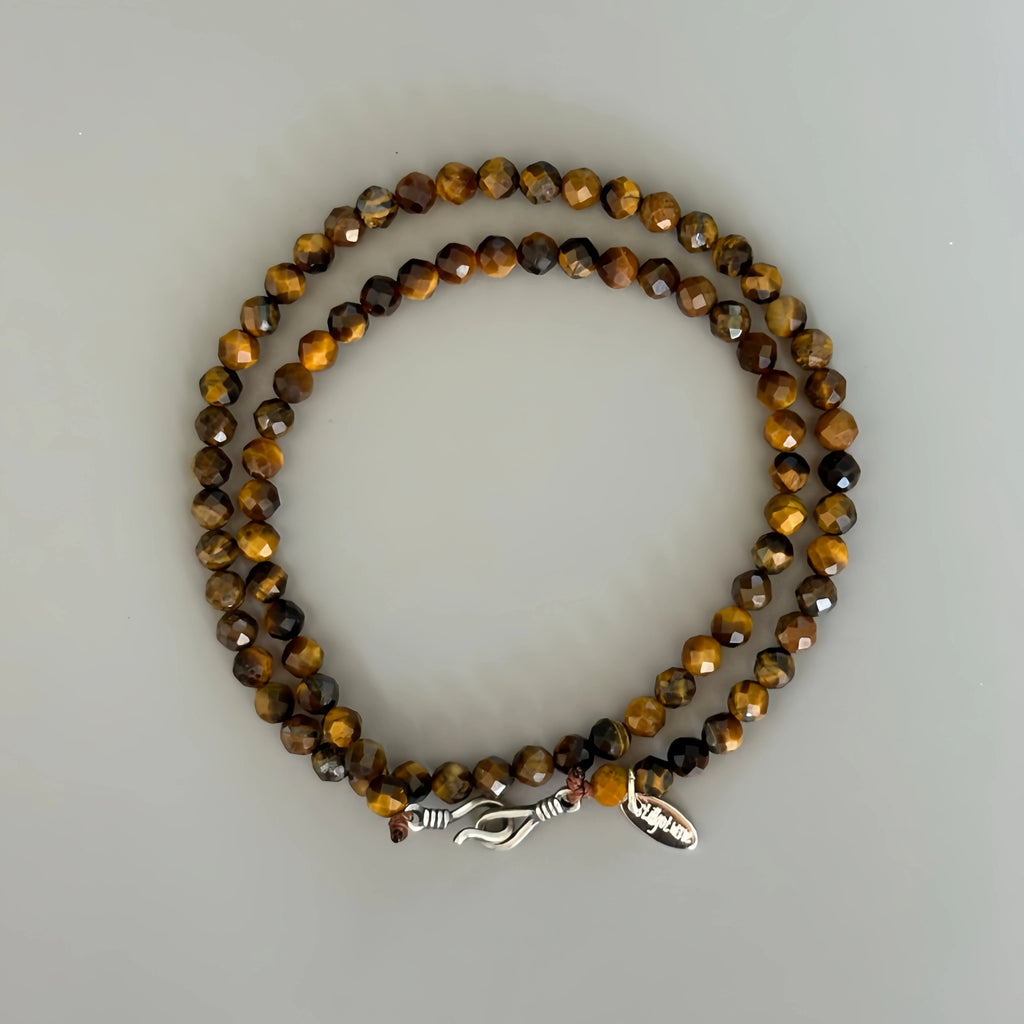 Natural Stone Faceted Bead Stackable Bracelet - Gentle Energy & Daily Healing