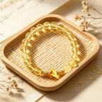 Bracelet de perles de cristal naturel Golden Flow