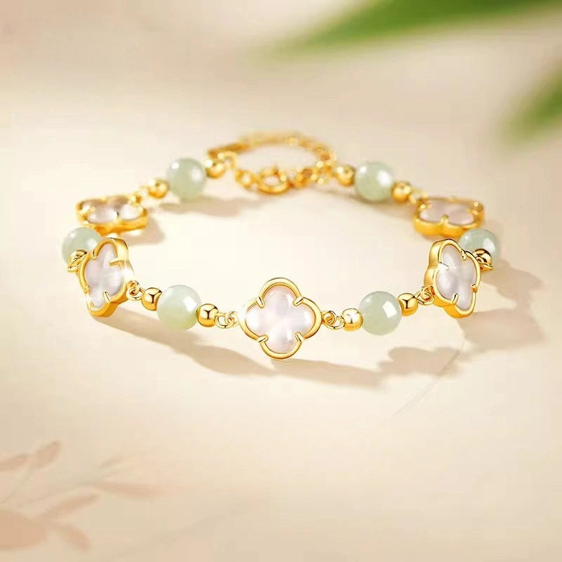 Four-Leaf Clover Bracelet，Four-Leaf Clover Clears All Bad Fortune