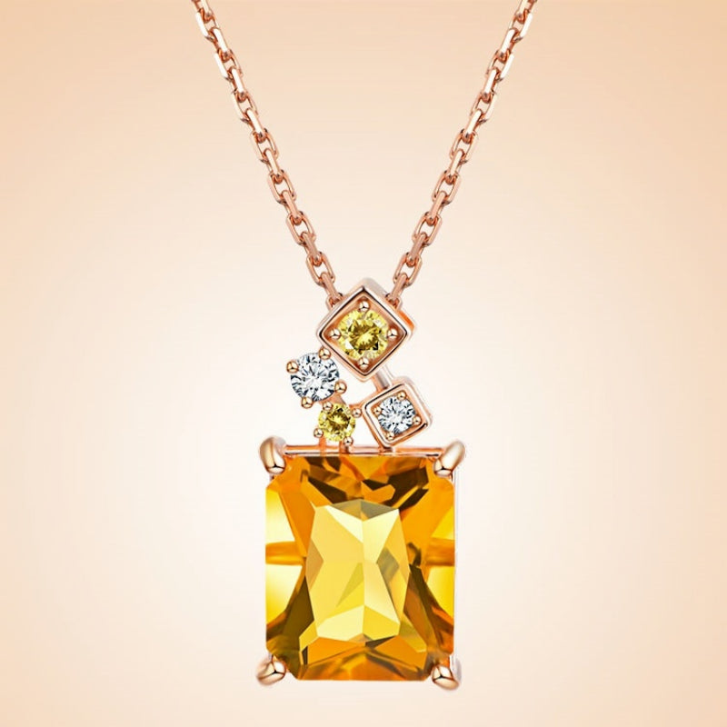 Collier en cristal naturel Abondance ensoleillée