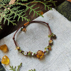 Natural Yellow Fluorite Hand Braided Bracelet - Confidence & Manifestation Energy