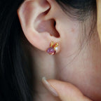 Boucles d'oreilles Améthyste Lapin Doré