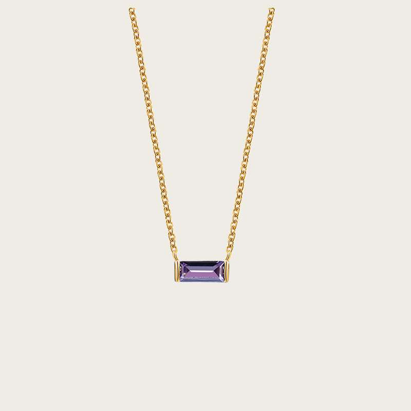 Birthstone Necklace for Women, Minimalist High-end Clavicle Chain