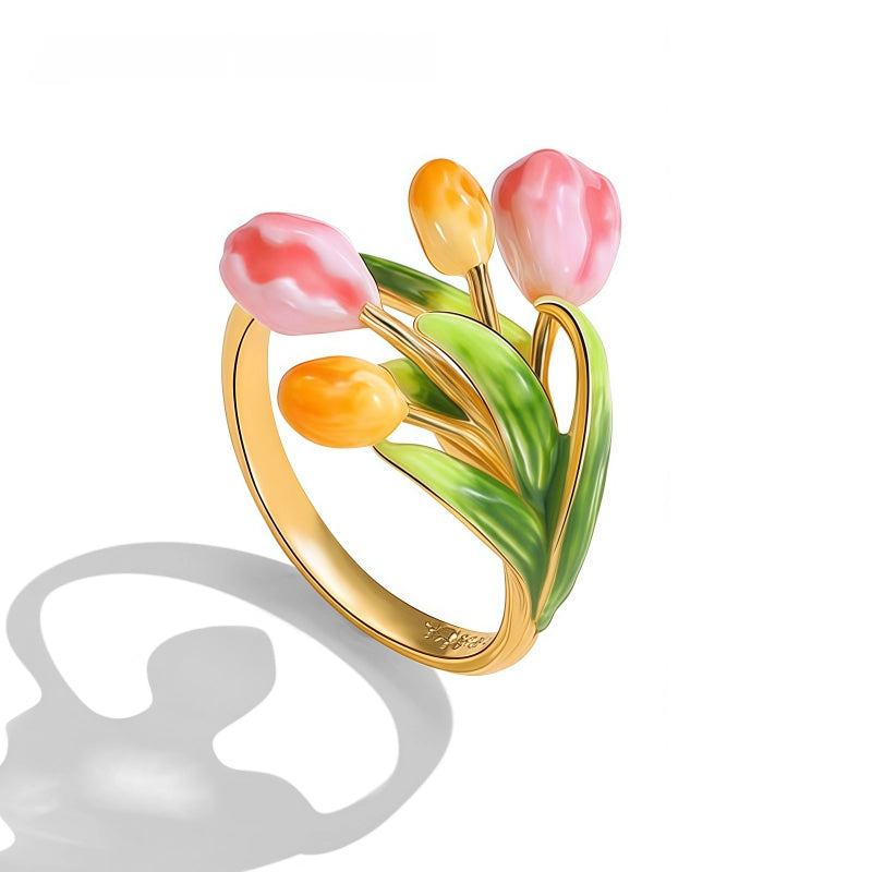 Tulip Fortune Faith Ring – Wear Love, Bloom Luck