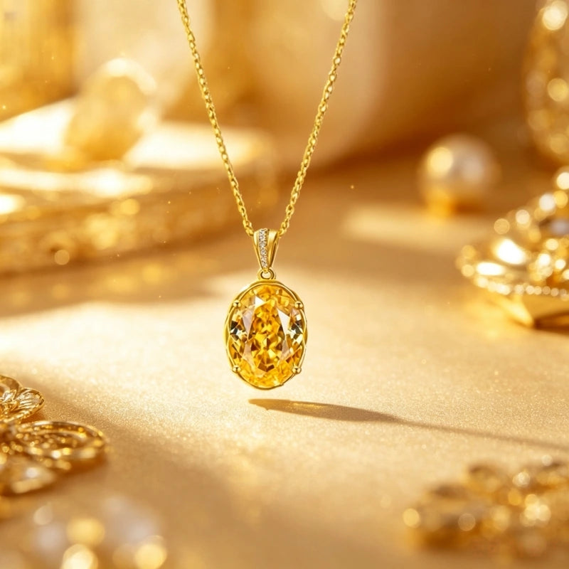 Amber Whisper Natural Crystal Necklace