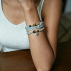 Natural Aquamarine Agarwood Bracelet – Calm Mind, Speak Truth, Attract Good Fortune