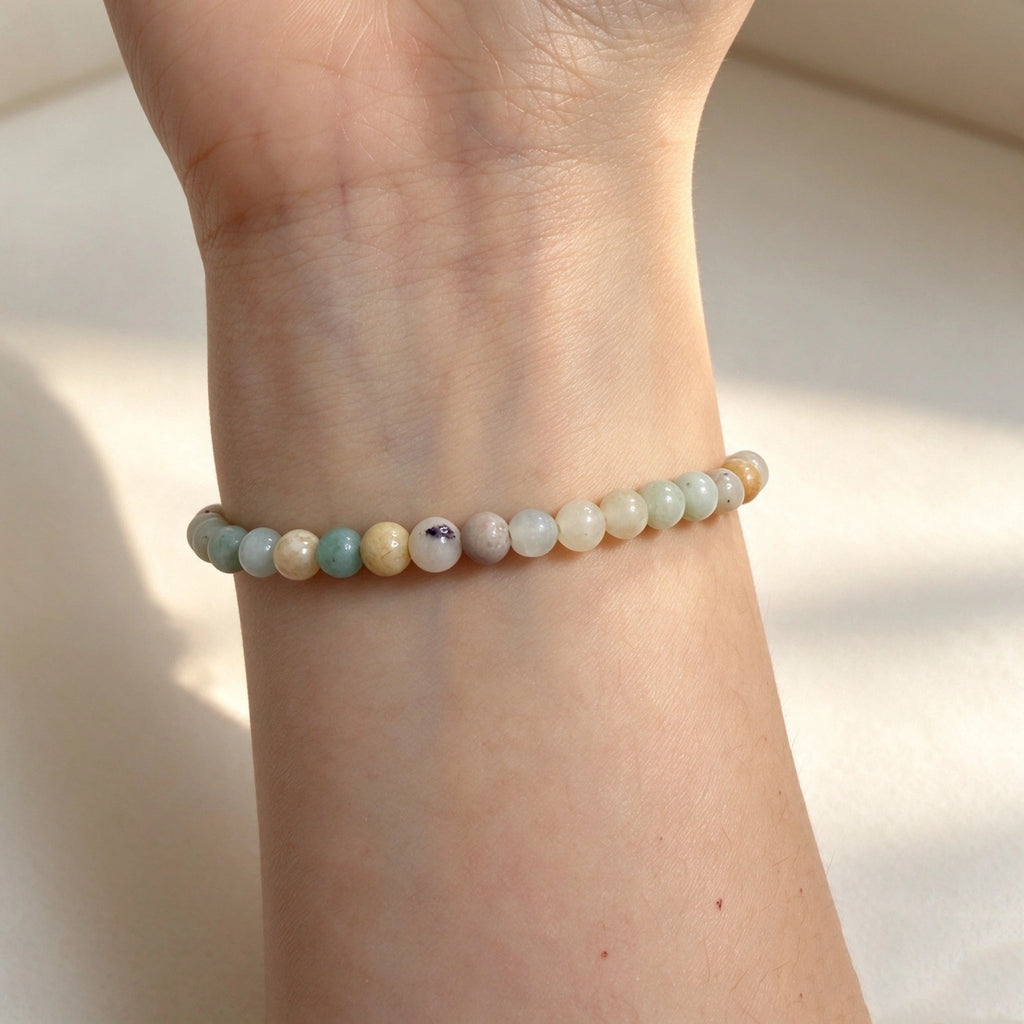 Bracelet tressé floral fait main