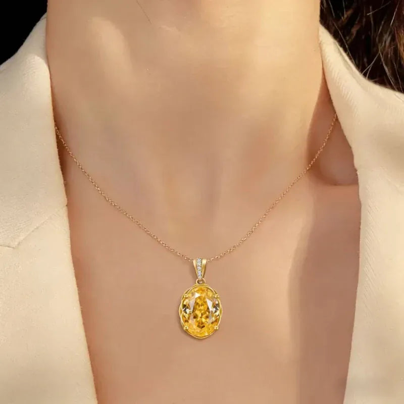 Amber Whisper Natural Crystal Necklace