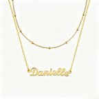 Collier personnalisé en argent pur S925 avec pendentif lettre - Collier prénom anglais