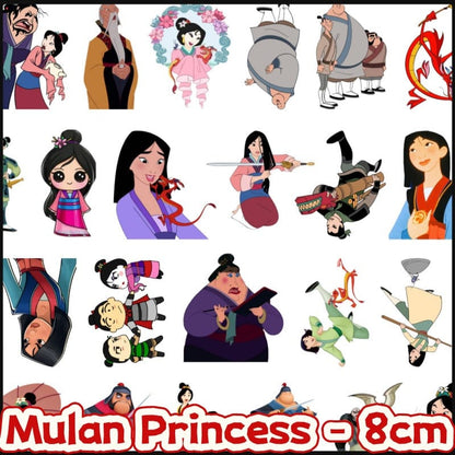 Mulan Princess 8cm Acrylic Charms for DIY match game-open in live