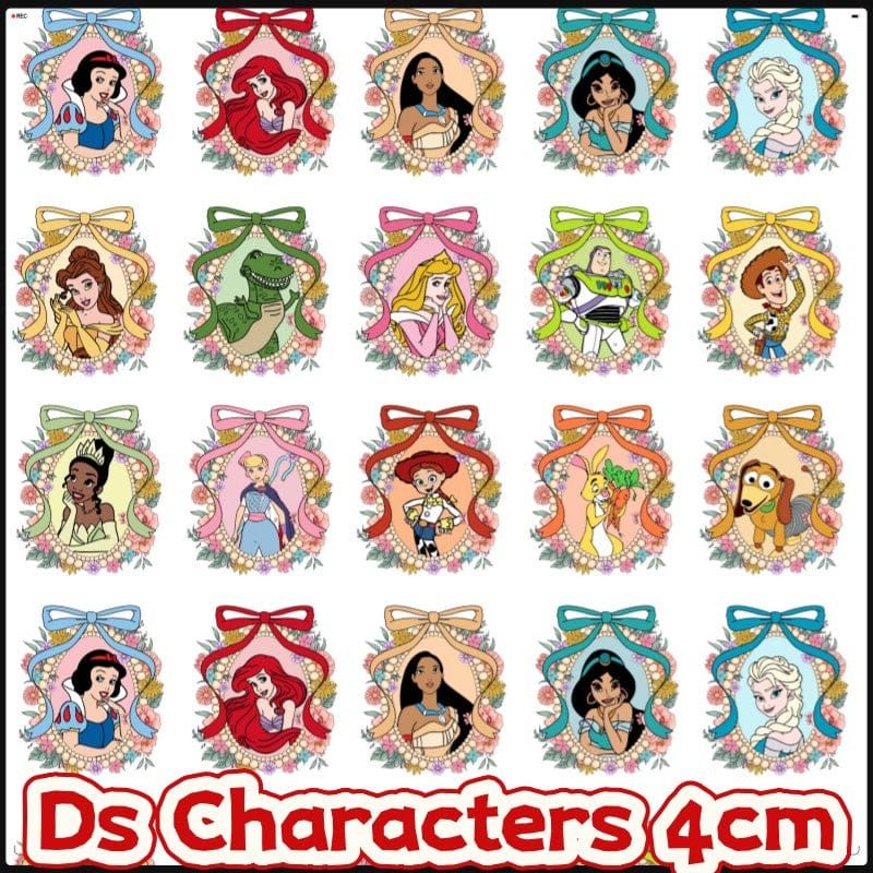 Ds Characters 4cm Acrylic Charms for DIY match game-open in live