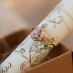 Rose Pink Necklace/Bracelet/Ring/Earrings Set - Sincere Romantic Love