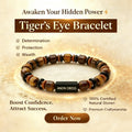 Bracelet œil de tigre naturel multi-formes — Style couple pour hommes et femmes