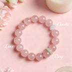 Bracelet en cristal naturel « Rose attire l'amour »