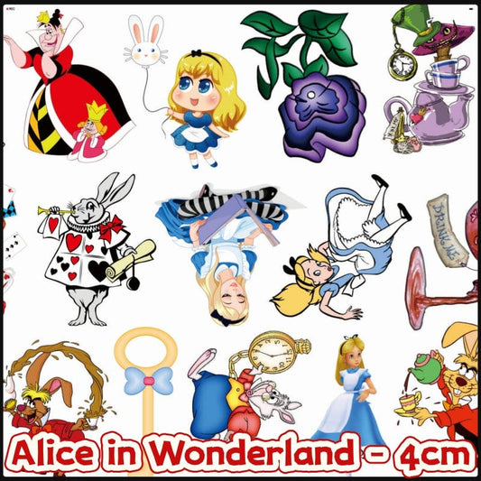 Alice in Wonderland 4cm Acrylic Charms for DIY match game-open in live